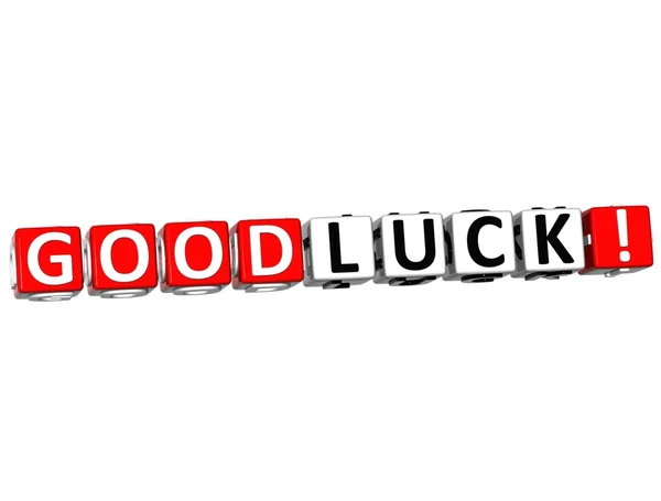 3D Good Luck Cube text — Stock Photo, Image