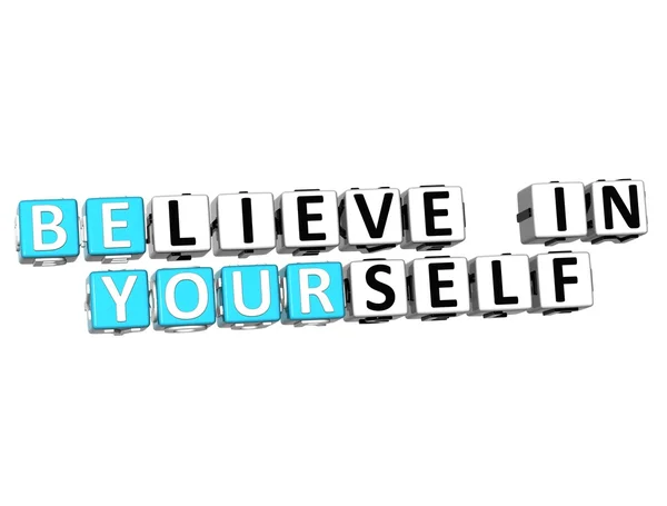 3D Believe in Yourself text — Stock Photo, Image