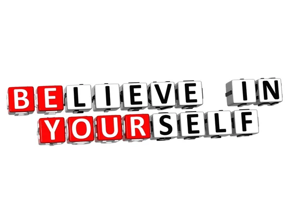 Cree en ti mismo en 3D texto — Foto de Stock
