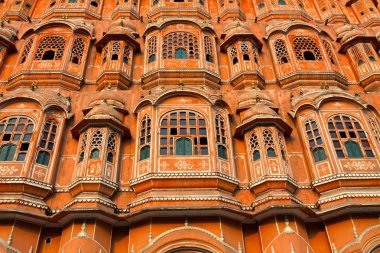 Hawa Mahal, the Palace of Winds, Jaipur, Rajasthan, India. HDR image clipart