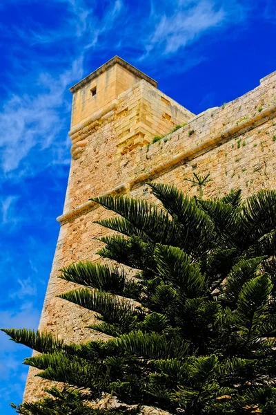 Vista de la fortaleza de Rabat (Victoria) (Gozo, Islas Maltesas) .HDR image —  Fotos de Stock