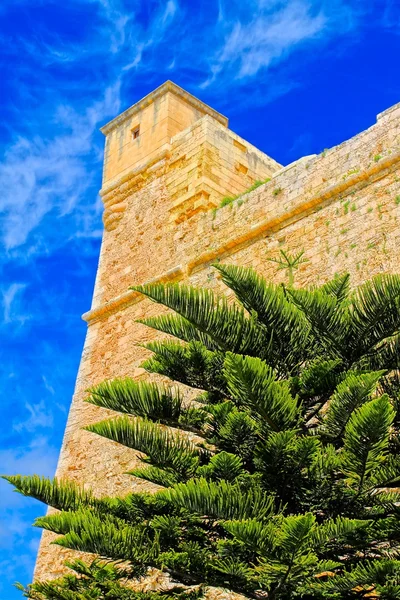 Widok wizerunku .hdr twierdza (gozo, wysp maltańskich) rabat (victoria) — Zdjęcie stockowe
