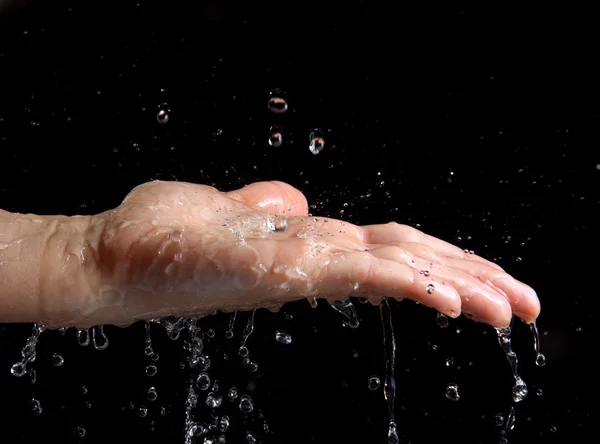 Ruce a voda — Stock fotografie