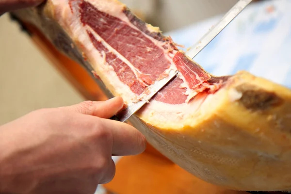 stock image Cutting ham