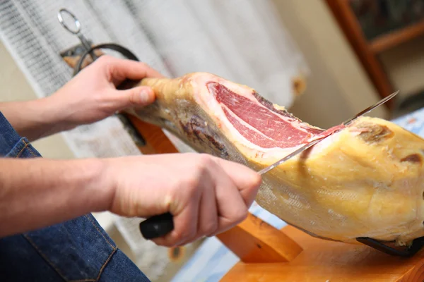 stock image Cutting ham