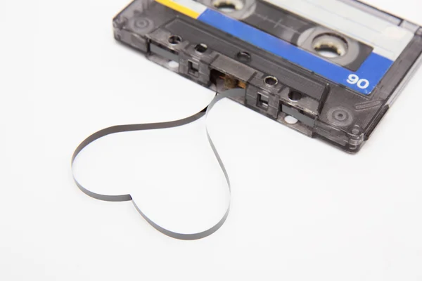 stock image Vintage audio tape on white background