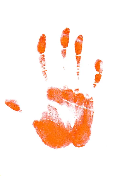 Vörös handprint — Stock Fotó