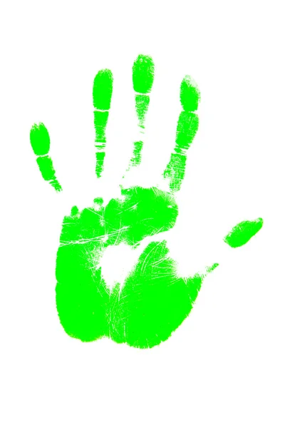 Green handprint — Stock Photo, Image