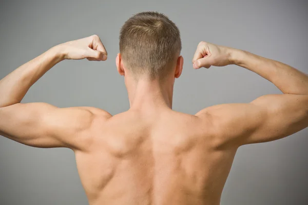 stock image Back of sexy muscular man