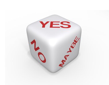 Dice: Yes, No, Maybe - XL clipart