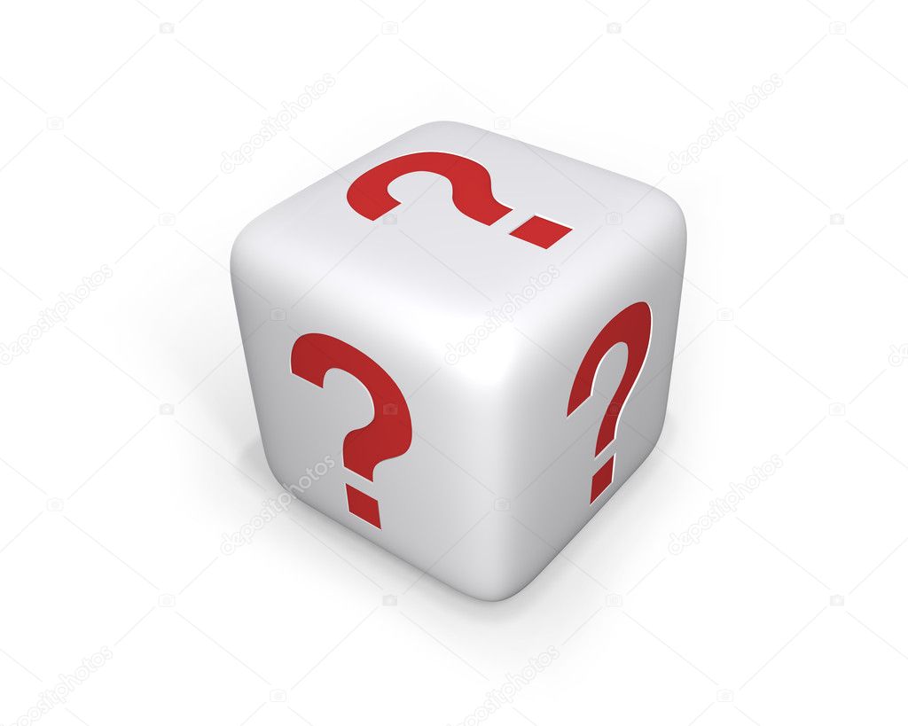 Question Mark Dice - XL — Stock Photo © axstokes #8492006