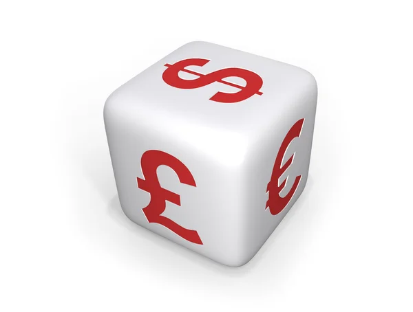 Currency Dice - XL — Stock Photo, Image