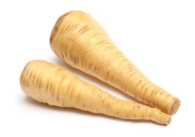 Two fresh parsnip roots clipart