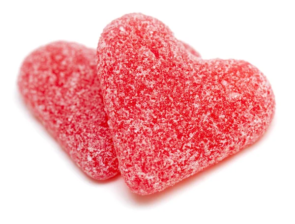 Dvě sladkosti ve tvaru srdce — Stock fotografie