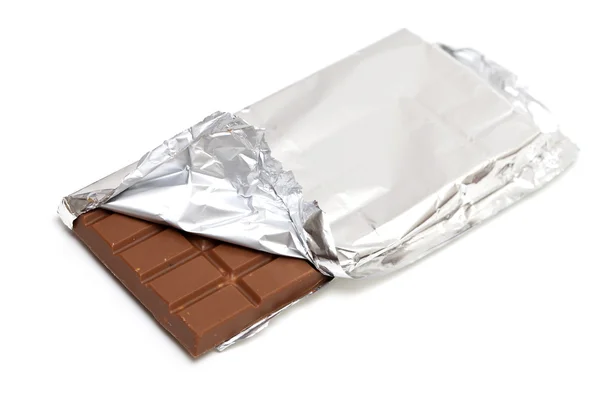 Chocolate com leite embrulhado — Fotografia de Stock