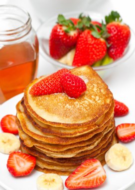 Golden buttermilk pancakes clipart