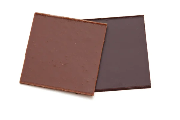 Two pieces of chocolate — Stock Photo, Image