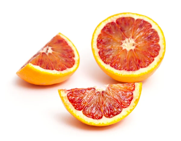 Červená oranžová zblízka na bílém pozadí — Stock fotografie