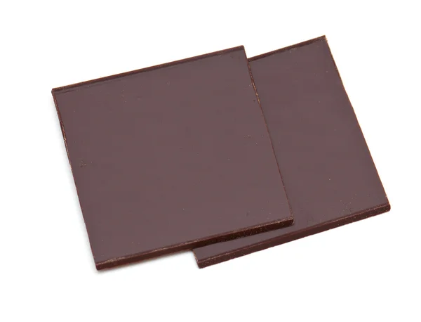 Dwa kawałki czekolady — Zdjęcie stockowe