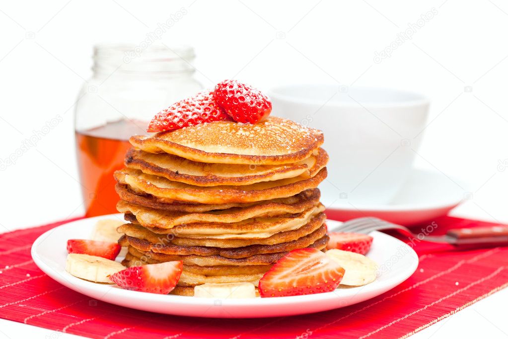 Golden buttermilk pancakes