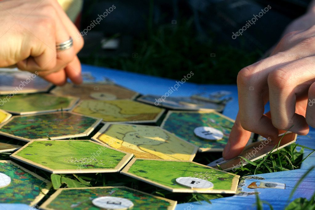 Playing table games outdoor — Stock Photo © dianazh 9780635