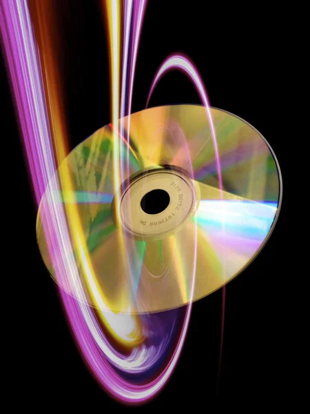 Jeden pojedynczy CD lub dvd — Zdjęcie stockowe