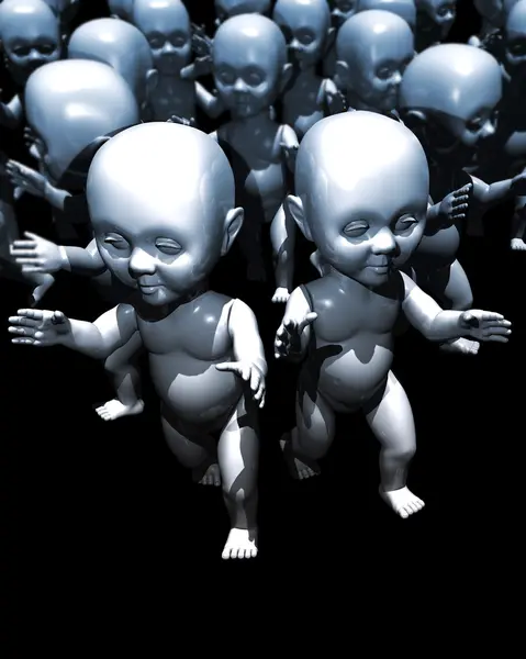 Klonen van mensen — Stockfoto