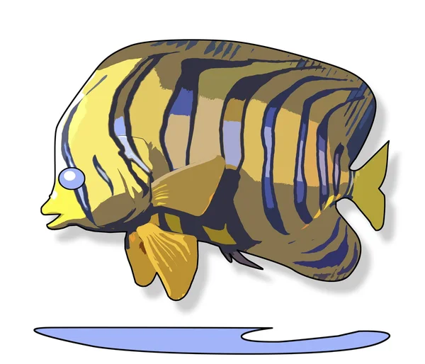 Cartoon zoals vissen en water — Stockfoto