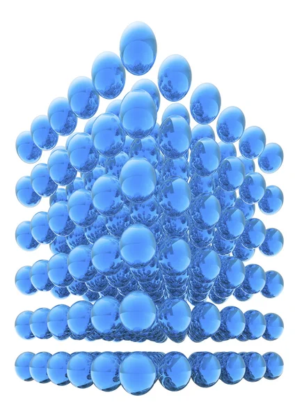 Esferas metálicas azuis — Fotografia de Stock