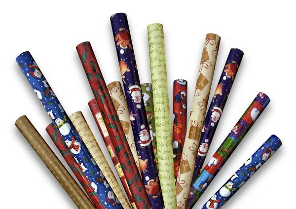 Christmas wrapping paper roll hi-res stock photography and images