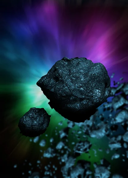 Meteorlar uzayda — Stok fotoğraf