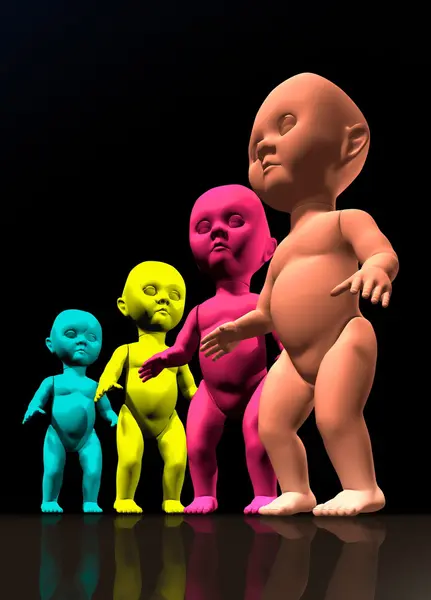Дизайнер младенцев и клонирование — стоковое фото