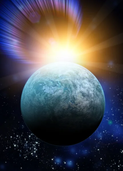 Obra de arte conceitual de Kepler 20f terra como planeta — Fotografia de Stock
