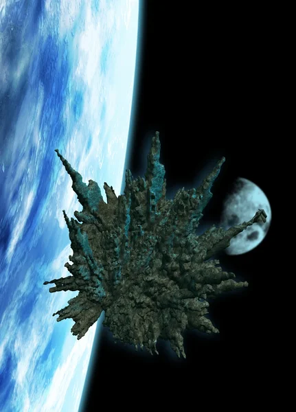 Un gros astéroïde s'approche de la Terre — Photo