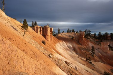 Rock formations in Bryce National Park clipart