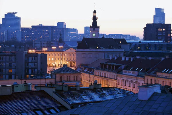 Architecture de Varsovie au coucher du soleil — Photo