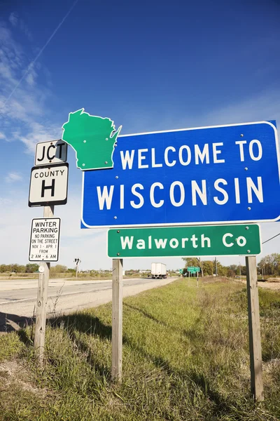 Wisconsin'e hoş geldiniz — Stok fotoğraf