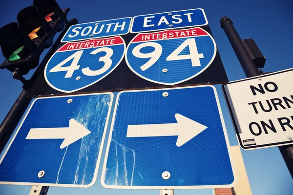 Interstate 90 och 94 — Stockfoto