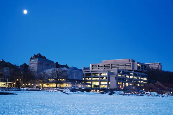 Madison seen from frozen lake — Stock Photo, Image