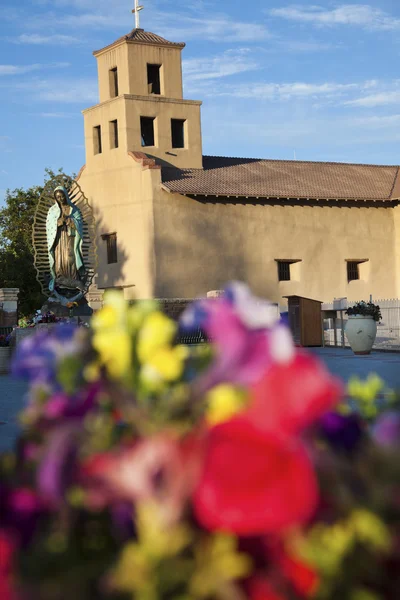 Flores frente al Santuario de Guadalupe — Foto de Stock