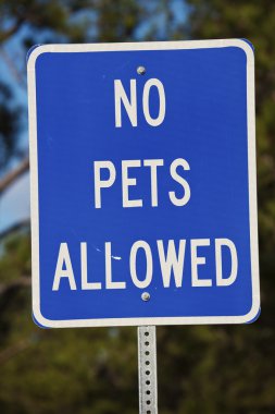 Evcil hayvan yasak.