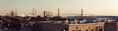 Early morning panorama of Charleston clipart