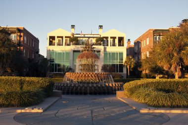 Fountain in Charleston clipart