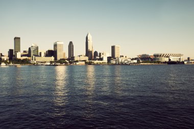 Cleveland from Lake Erie clipart