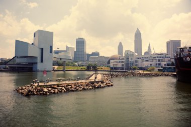 Cleveland from Lake Erie clipart