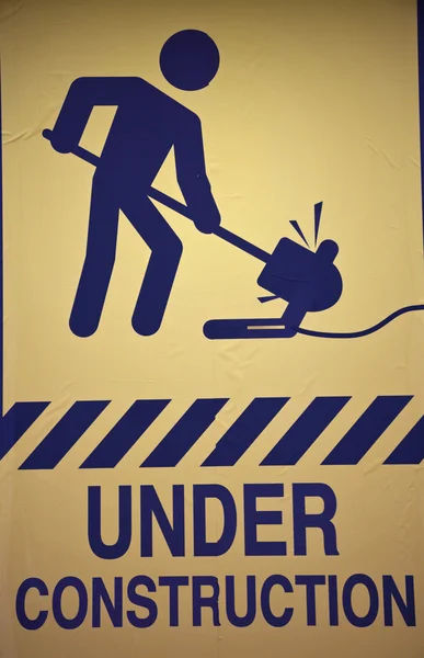 Under construction sign — Stock Photo, Image