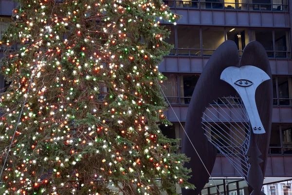 stock image Christmas tree in Chicago