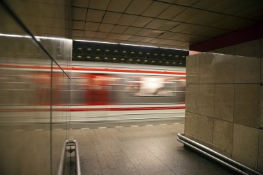 Train arriving to Starometska Station clipart