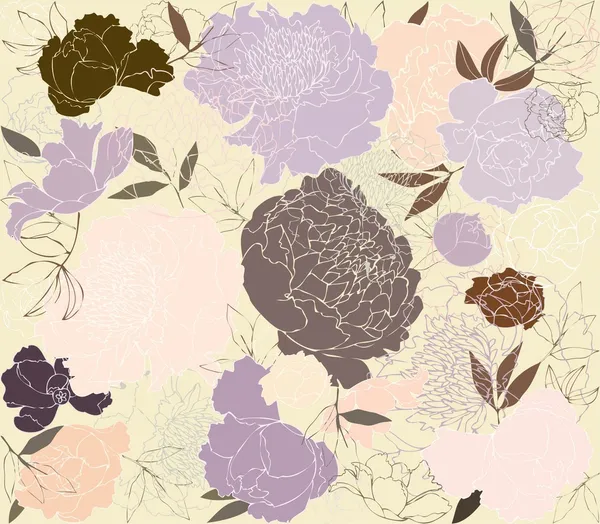 Naadloze achtergrond van een bloemen sieraad, modieus modern wallpaper of textiel. illustratie peony. Stockvector