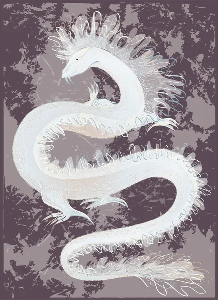 Grande colore drago. Illustrazione del drago cinese . — Vettoriale Stock